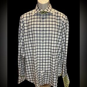 Robert Graham shirt size Large Old Car Under Collar And Cuffs